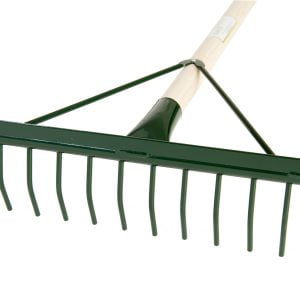 12E Steel Landscaping Rake - Narrower Head with Back Edge